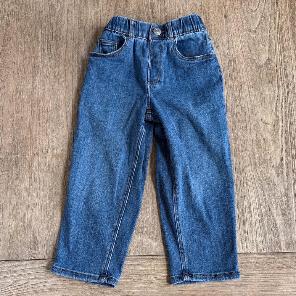 Zara Kids Dark Blue Elastic Waist Jeans Size 2-3 Years